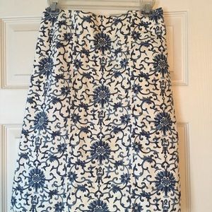 Ralph Lauren navy and white skirt
